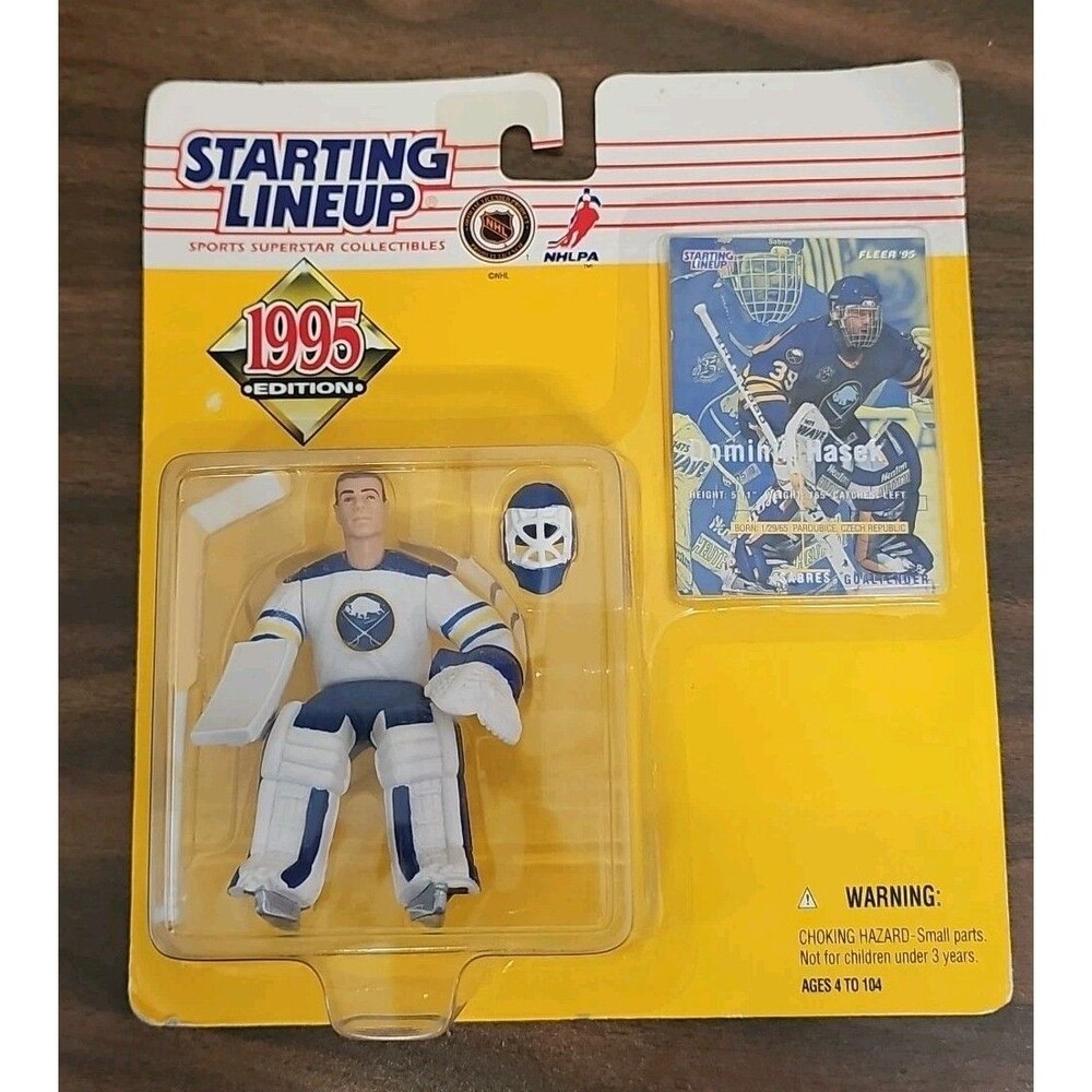 Dominik Hasek 1995 Starting Lineup NHL Buffalo Sabres Kenner Figure/Card Sealed